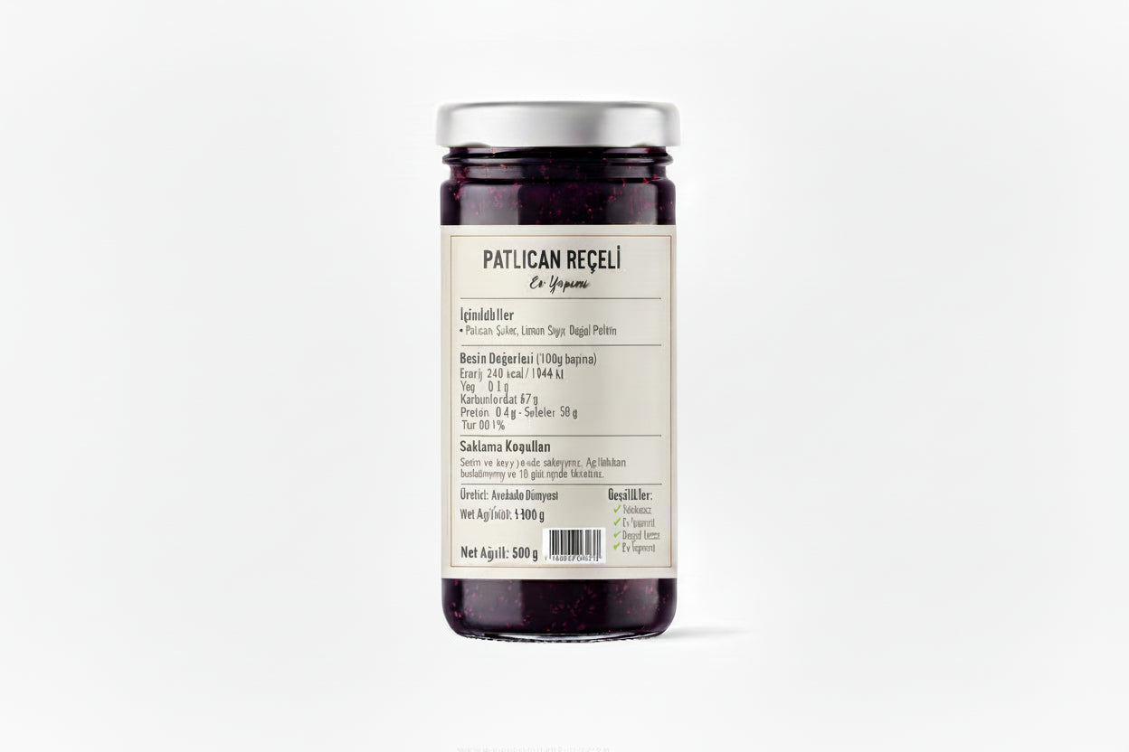 Patlıcan Reçeli (Ev Yapımı) 500 Gr